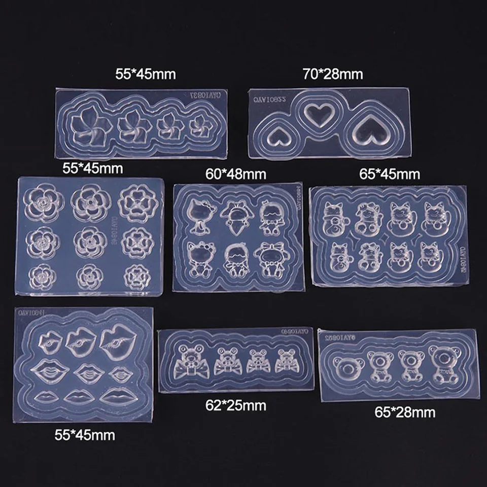 

nail art tools 3D Nail Carving Mould Camellia Set Mirror Polishing-free Silicone Nail Mould Direct Sale and Wholesale