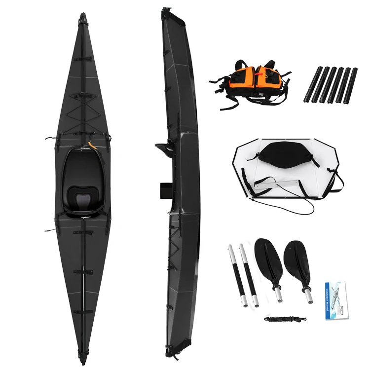 

Hot Selling USA warehouse rowing boat single seat kayak fishing cheap Portable Folding plastic canoe sup Kayaks