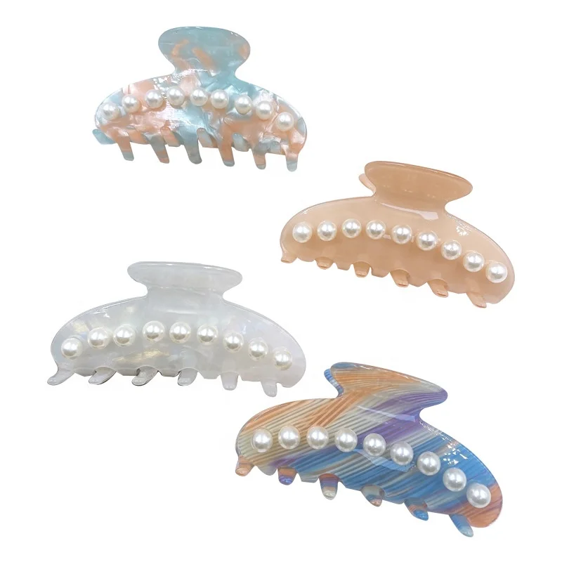 

Pearl claw clip top style clip simple temperament elegant hair claw