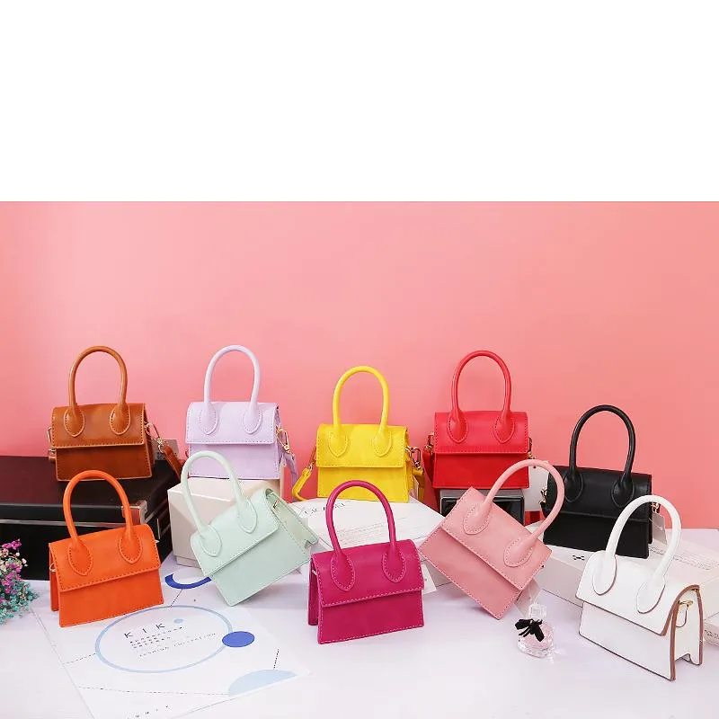 

Wholesale summer new style kids purse mini bags multicolor little girl purses hot sale mini crossbody bag for woman, 10 colors as picture