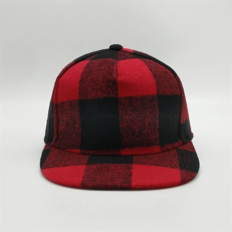 Wholesales High Quality Custom Black Red Color Checked Hat,Wool Felt ...