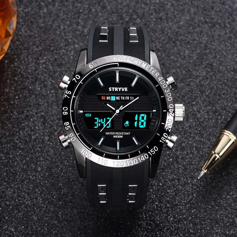 

New Brand Watch Mens Date Day LED Display Luxury Sport Watches reloj hombre Digital Military Men's Wrist Watch erkek kol saati
