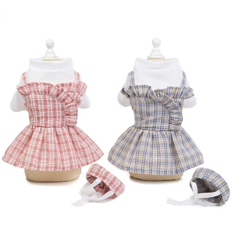 

Dog clothes Spring/summer new dress pet clothes uniform skirt summer thin for wholesale, Picture showed