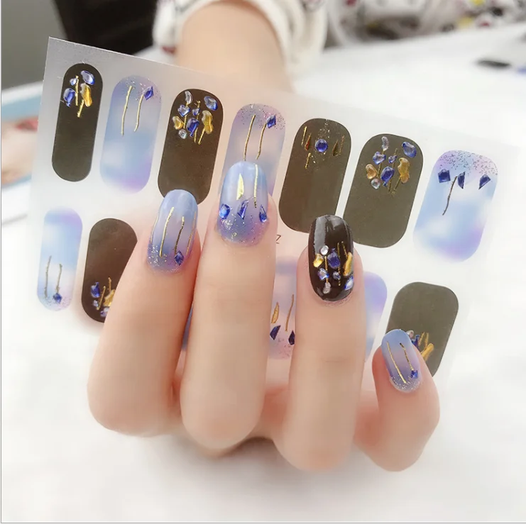 

New Design Nail Polish Custom Wraps 3d Nail Art Decoration Korean Nail Stickers