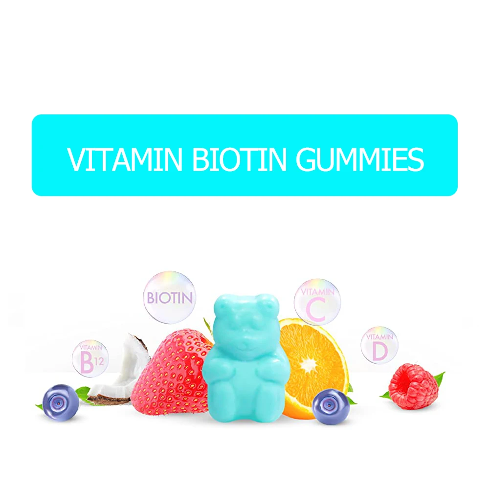 Promotes Hair Growth Biotin Hair Gummy Gmp Approved Health Bear Gummies