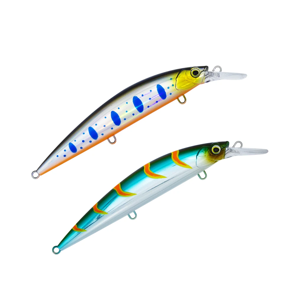 

110mm 39g Sinking 0-3m fishing lure sinking minnow lure blank 3d eyes minnow lure, Top-level hologram paper & pu painting