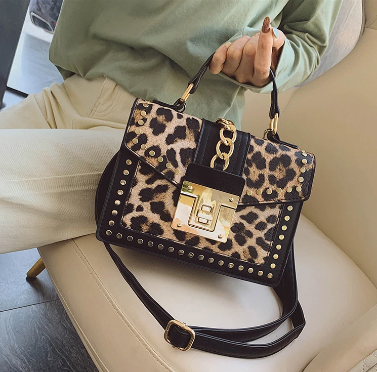 

Newest Leopard Female Hand Bags Single Chain Shoulder Crossbody Tote Ladies Designer Handbags For Women