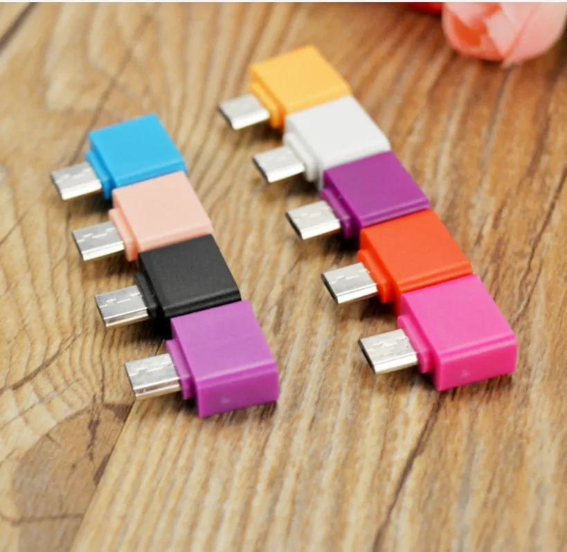 

hot sale cheap factory direct supply colorful USB micro OTG adapter converter for phone mouse keyboard, White, black,blue, rose,pink,red,orange,purple,