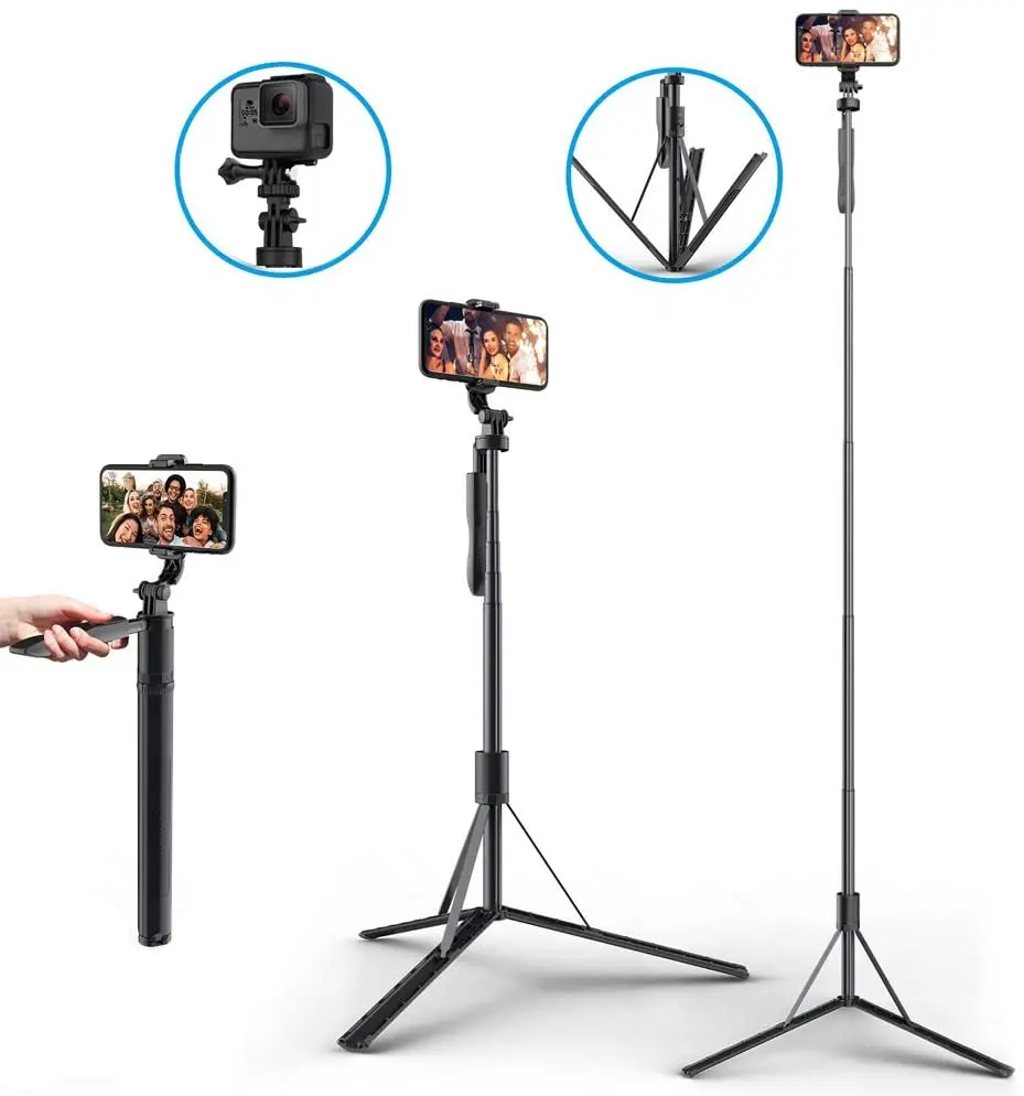 

High quality New 1.49m big BT Selfie Stick Tripod Foldable monopods universal for Gopro camera for Smartphone