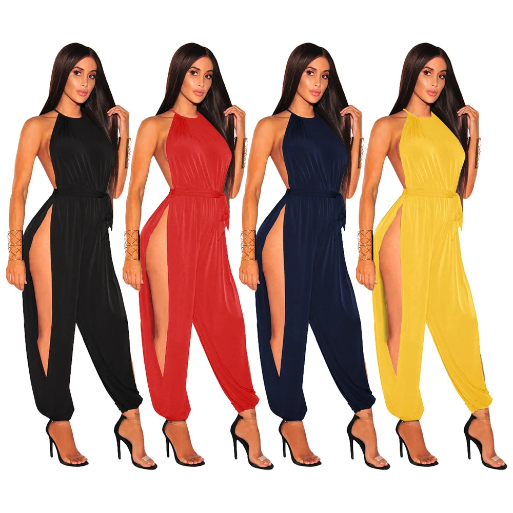 

Summer Suspender Jumpsuit 2021 Sexy Nightclub Bodycon Rompers Casual One Piece Bodysuit Jumpsuits