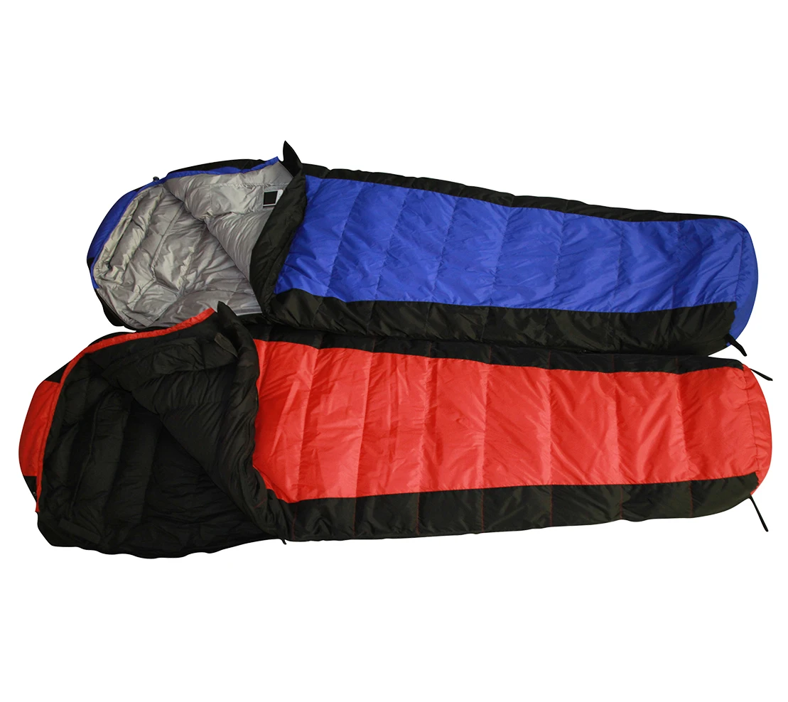 

outdoor camping hiking 3 season lightweight mummy duck down stroller sleeping bag inflatable sleeping bags, Customized color,rts is random color
