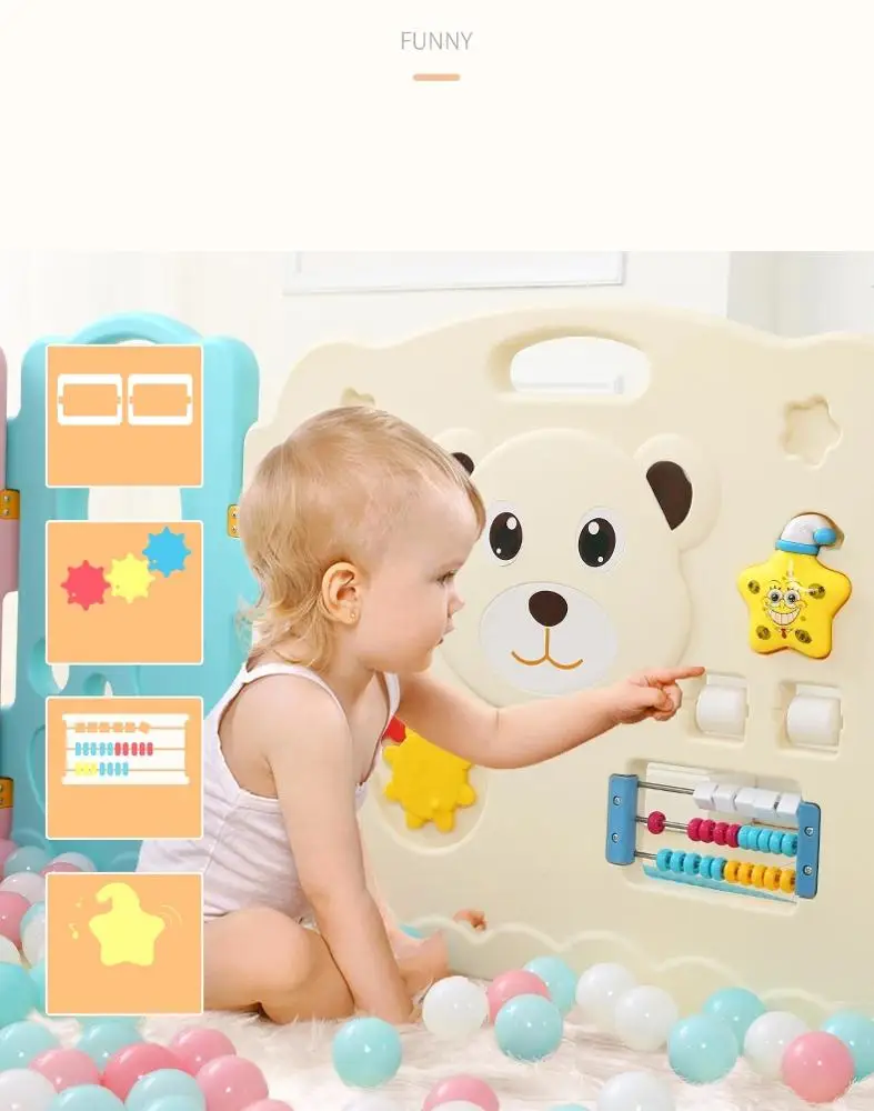 
Portable Safety Playpen Baby, High Quality Indoor Kids Plastic Baby Playpen 