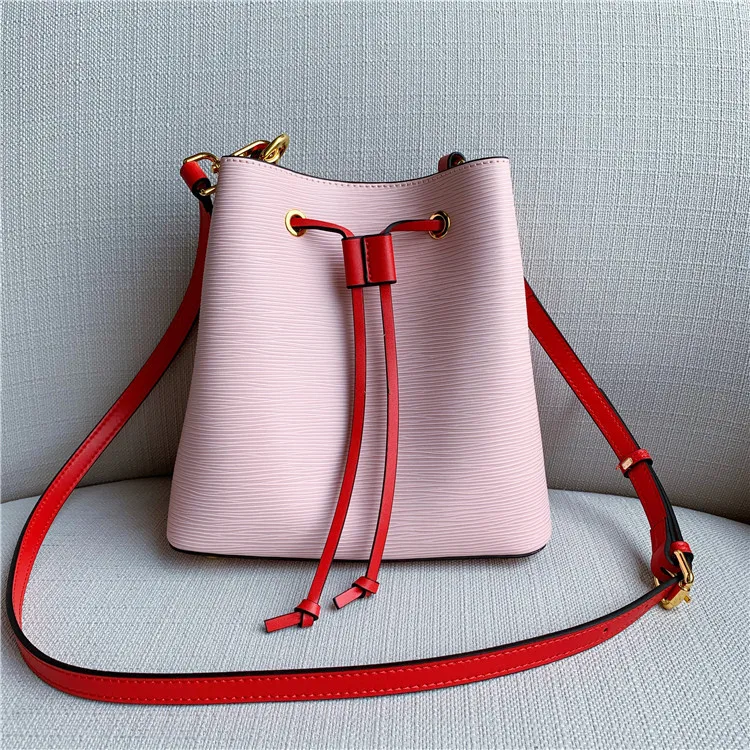 

china suppliers wholesale Korean style fashion pink women genuine leather tote bags for lady