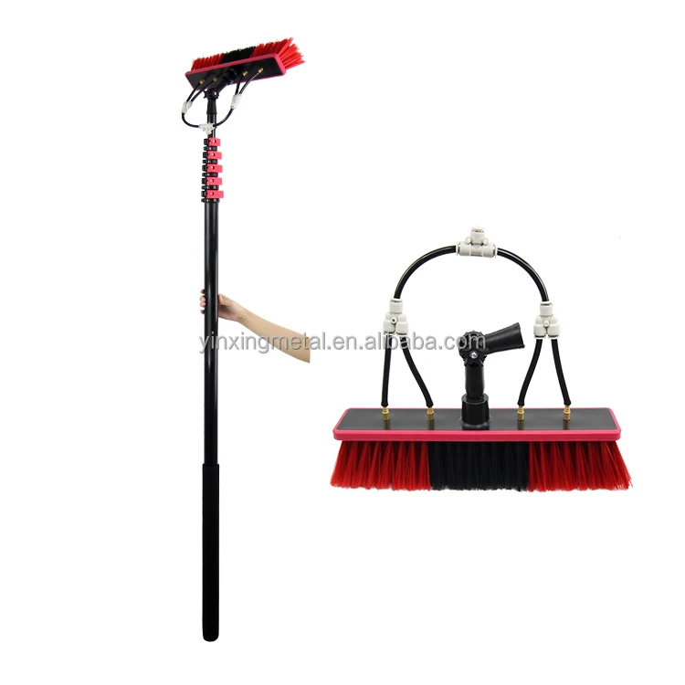 

Adjustable 36FT/10.8m Household Cleaning Brushes Water Fed Pole Brush for Window Cleaning, Black