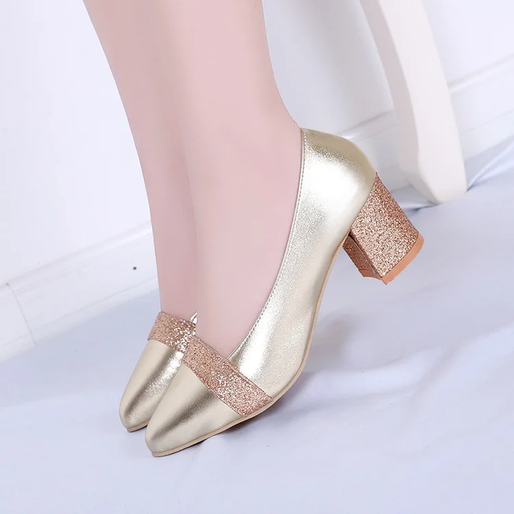 

Women Shoes Patent Leather High Heel Pumps Office Lady Fine with Wedding Shoes