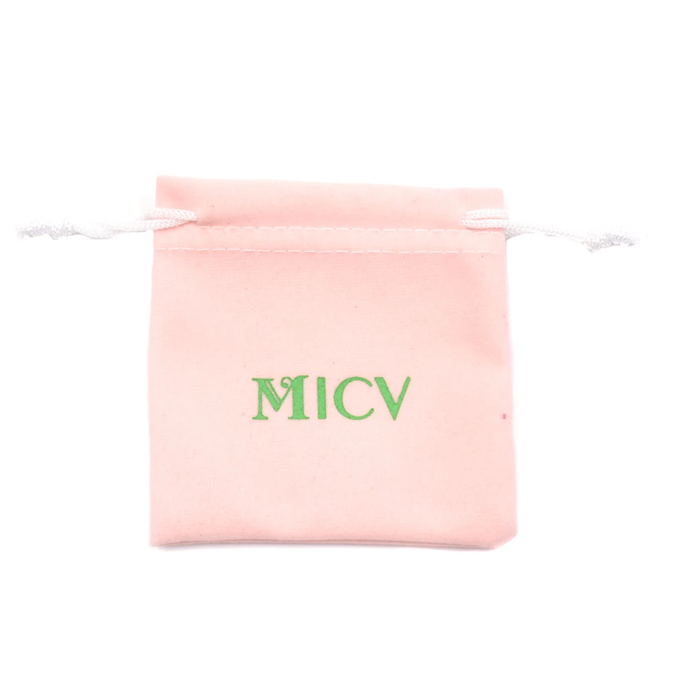 

Fashion design Personalized Printed Custom Logo Small velvet Jewelry bag Pouch