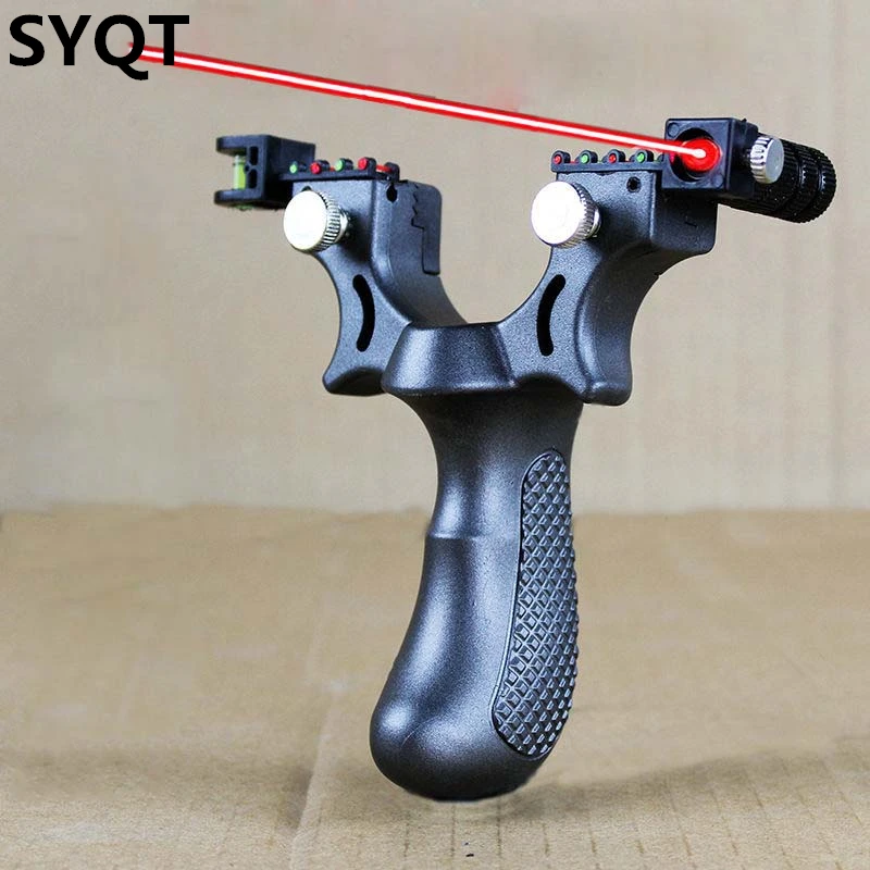 

New Product Laser Slingshot High Precision Outdoor Fast Pressing Precision Infrared Slingshot Shooting Hunting Slingshot, Gray