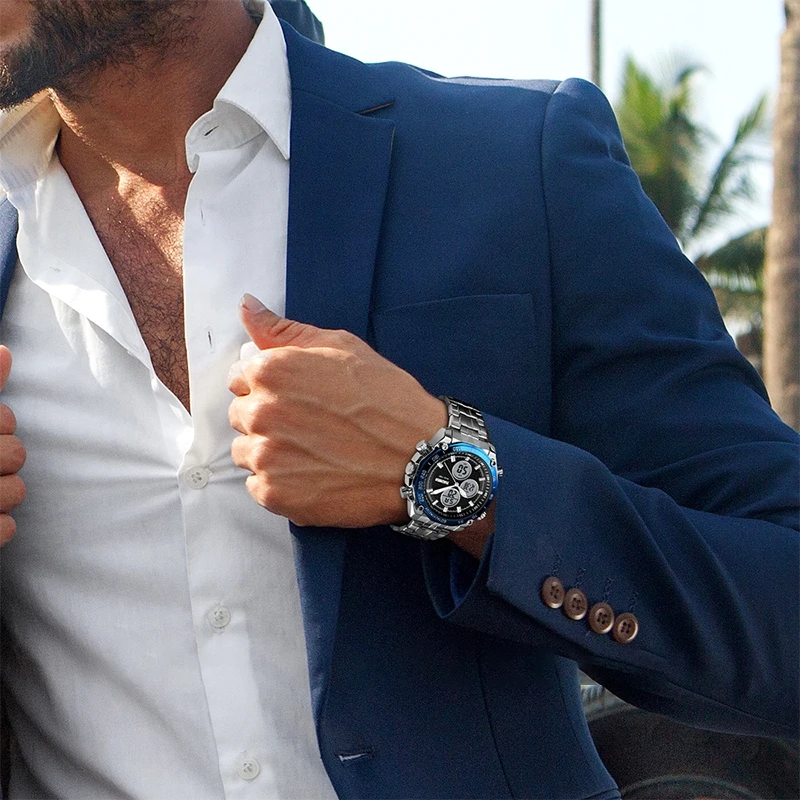 

Time Keeping Accuracy Mens Watch Jewelry Stainless Steel Watches Men Wrist