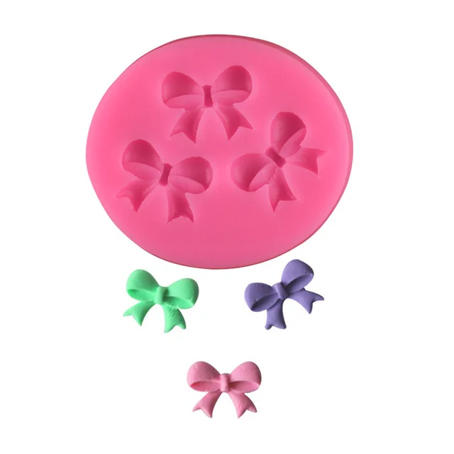 

Bow Tie Fondant Silicone Mold Ultra Light Silicone Mold Kitchen Accessories, As show