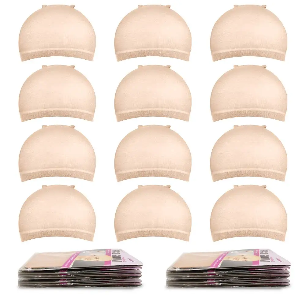 

Deluxe Wig Cap Natural 2 pcs Close End Stocking Wig Making Caps Deluxe Hair Nets Dome Wig caps dream