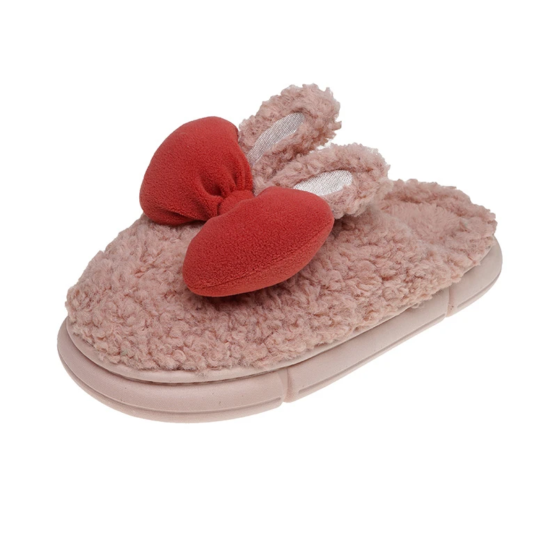 

Winter Home Indoor Ladies Cross Soft Plush Furry Female Women Slippers Women Warm Fluffy Fur Slippers