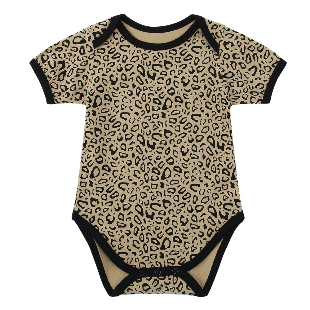 

Wholesale 100% Cotton Baby leopard Romper Baby Clothes Cute Baby girls' Romper Set