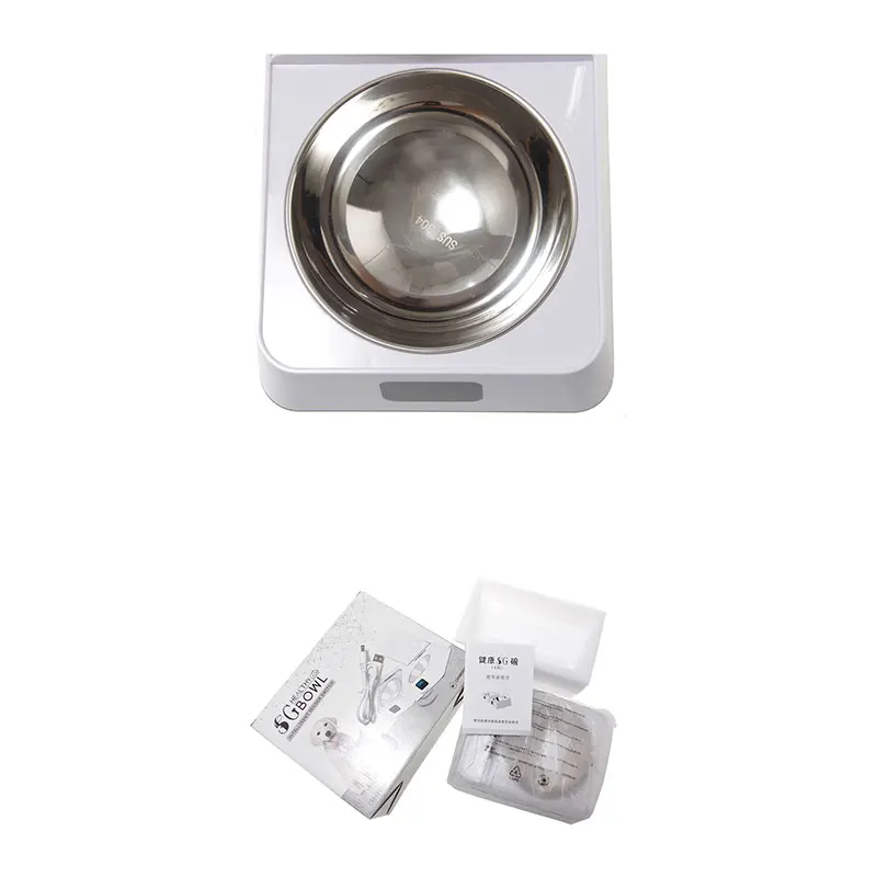 

Hot Selling Food Amazon Feeder For Medium Small Cat Automatic Pet Feeding Dog Bowl, White