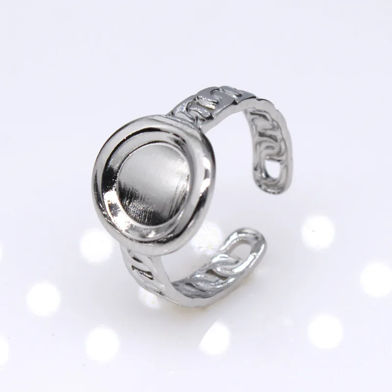 

Fashion temperament niche designer Stainless steel rings opening adjustable stainless steel ring wholesale