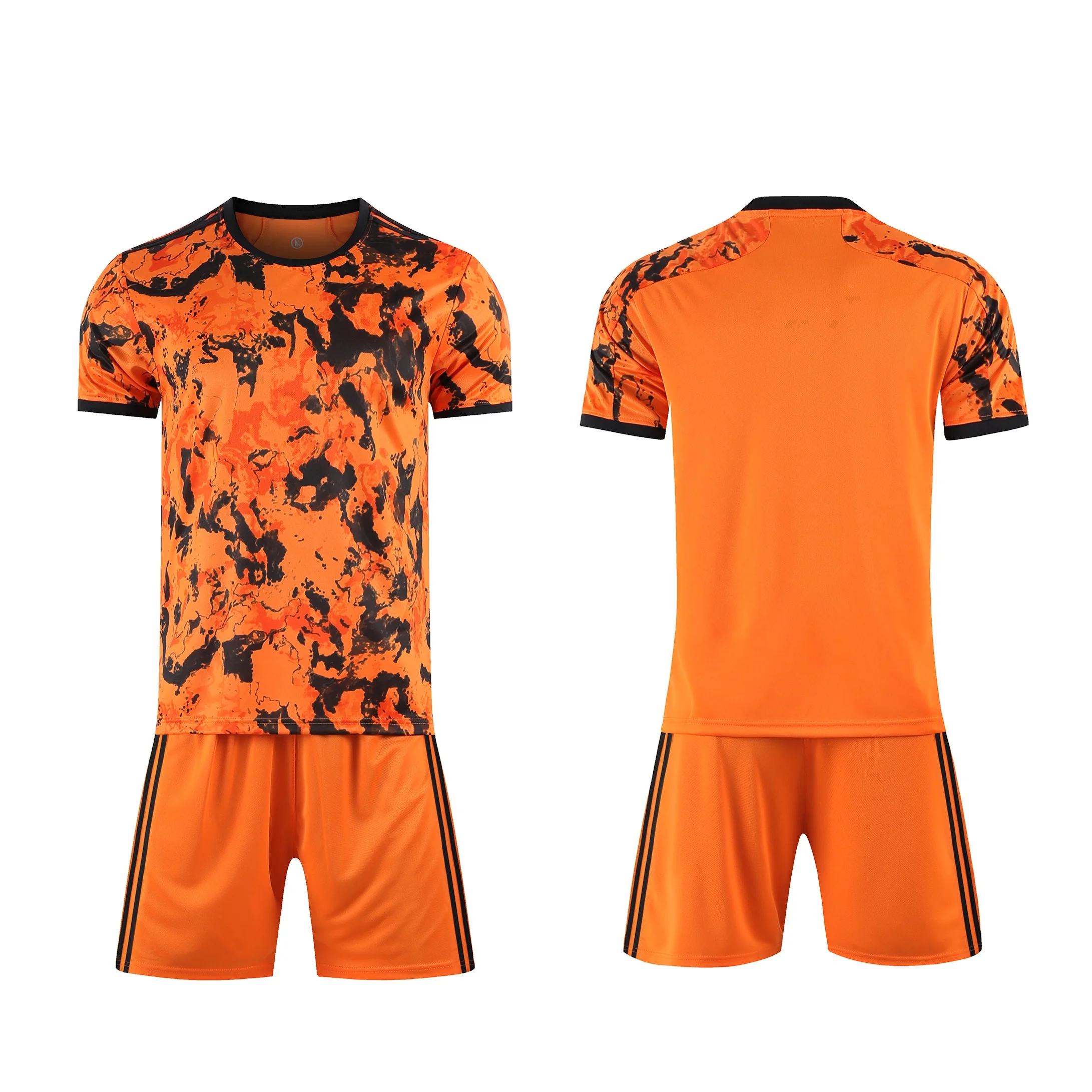 

Wholesale Customized Orange Color Printing Logo Design Cheap Price Men Soccer Jersey Soccer Jersey Football Uniform for Men