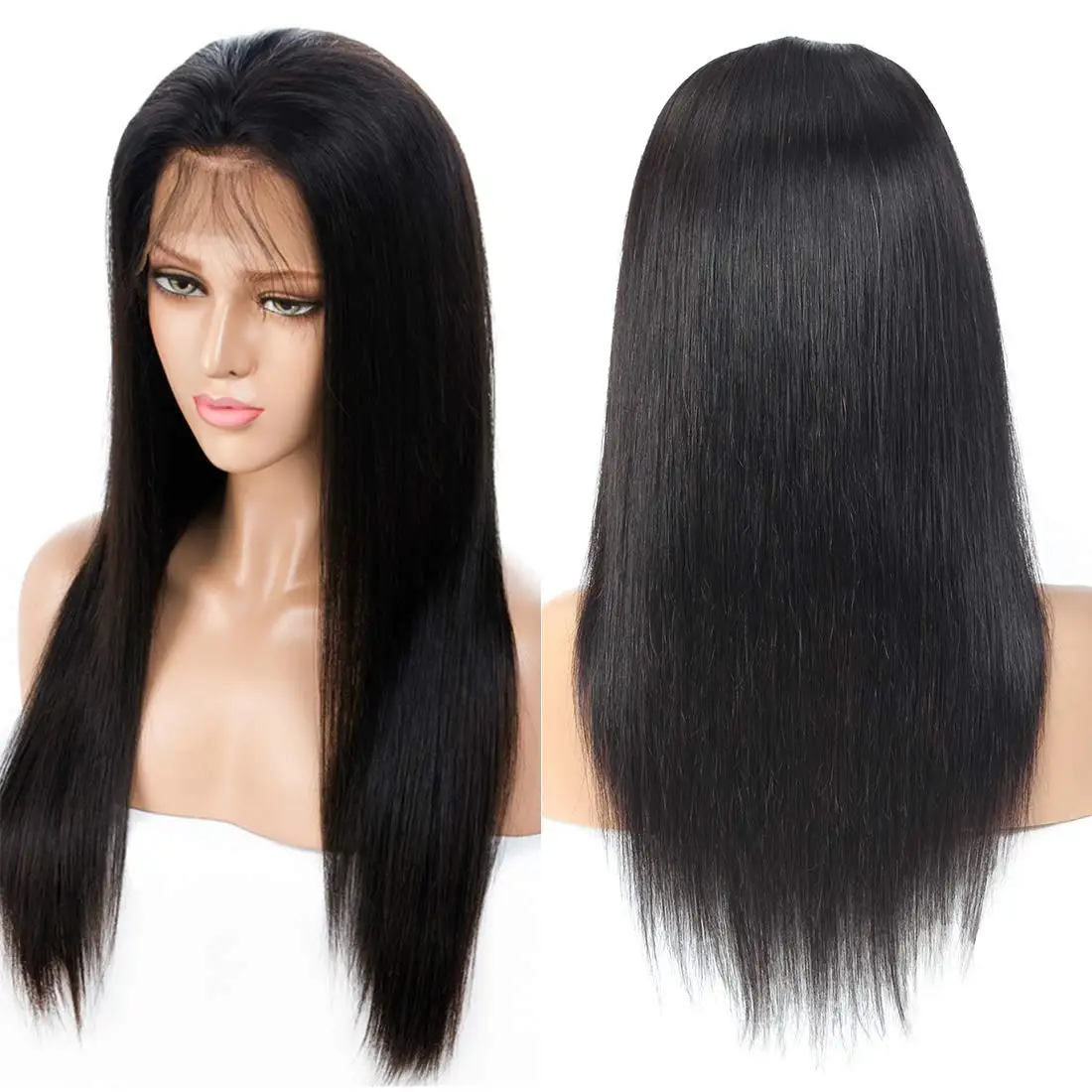 Good Quality Great Price 100% Malaysian Straight Human Hair Wig Lace Front Wig, Cheap Half Luvme Wigs Human Hair .jpg