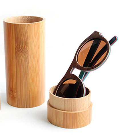 

natural round Cylindrical sunglasses case 16.5*6.5 cm BM802