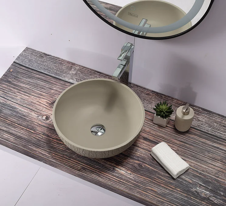 Lavabo Y Fregadero De Piedra Larga Y Estrecha Estilo Canal De Piedra