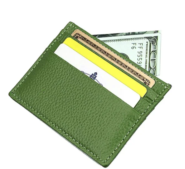 

factory Customized embossed pu leather smart wallet card folder travel genuine leather business credit ID card holder, Any color