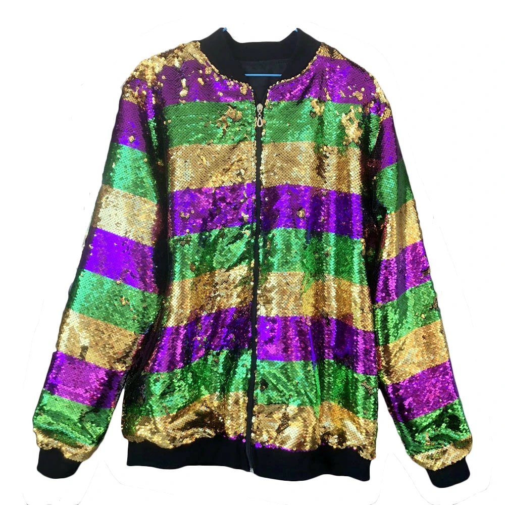 Go See The Mardi Gras Sequin Women Jacket