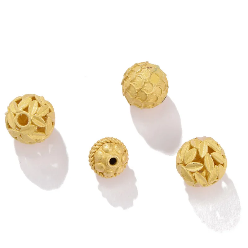 

Wholesale 925 Silver Spacer Beads for Bracelets Necklace Charms DIY Jewellery Loose Beads, Golden