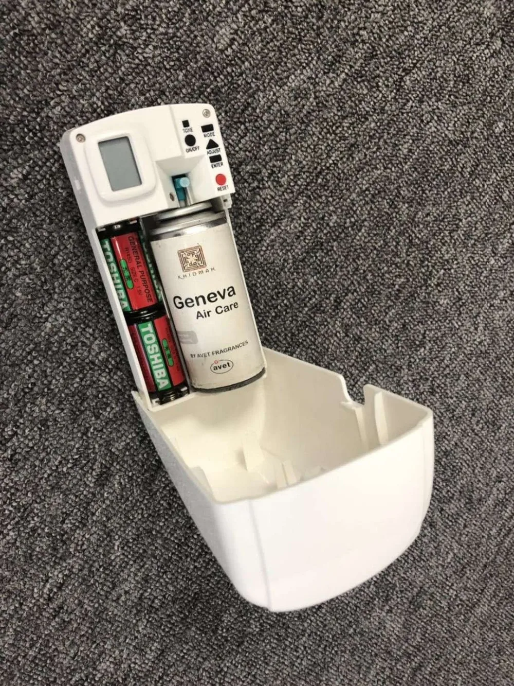 wall mounted abs plastic aerosol dispenser lcd auto perfume