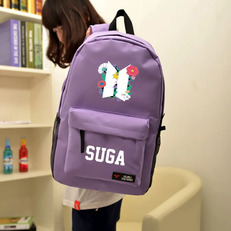 

High Quality Bangtan Boys Map Of The Soul 7 Student Canvas School Bag Bts Backpack, As picture shows