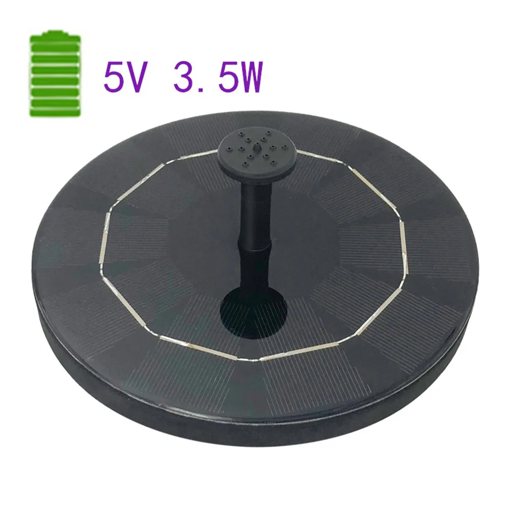 

Solar Fountain 5V/3.5W Birdbath Solar Pump Fountain with 4 Spray Heads and Rechargeable Battery for Birdbath Garden Pond