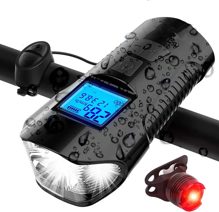 

Bike Light USB Bicycle Speedometer Rechargeable LED Bicycle Light