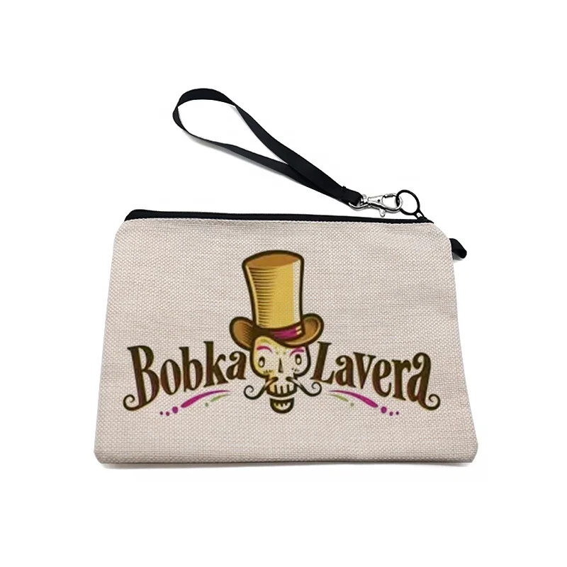 

Personalized Printable Sublimation Blank Linen Cosmetic Make up Bag, Natural