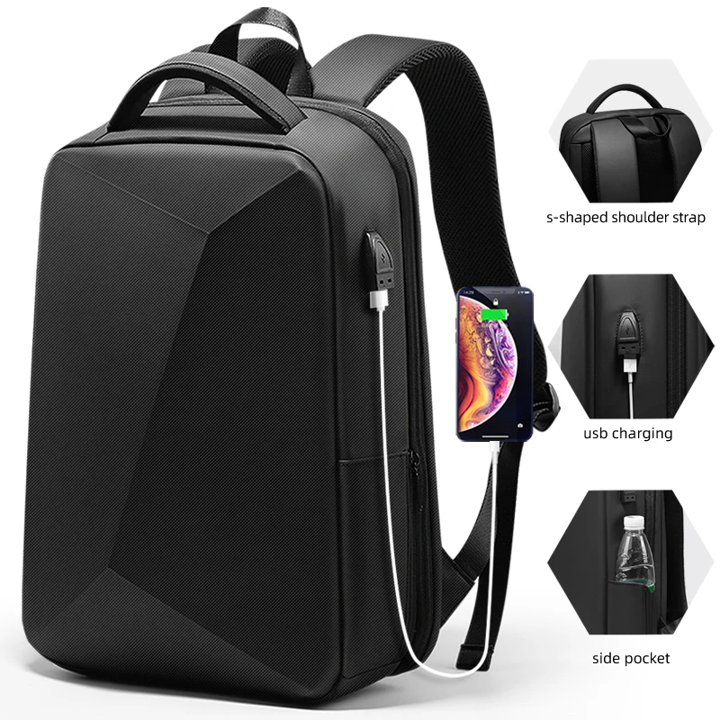 

FENRUIEN 2023 15.6 Inch Backpacks Waterproof Bag Hard Shell Fashion Outdoor Men's Laptop Backpack Bags With Usb US Warehouse