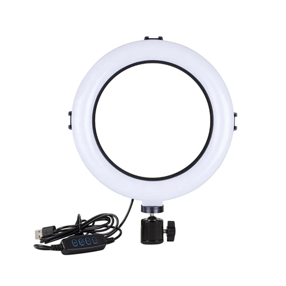 

Hot sale beauty mini Led Photograhic 6/8/10/12 inch White selfie Fill Ring Live broadcasting work night Light holder stand