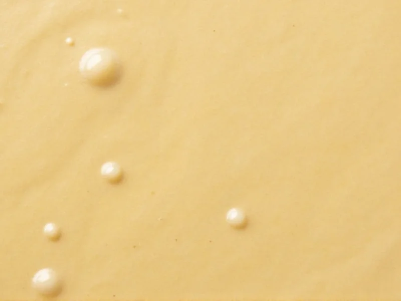 Pancake batter bubbles indicating perfect flip timing