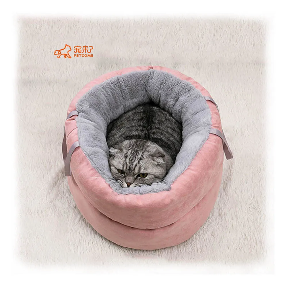 

PETCOME Ebay Top Sale Winter Deluxe Outdoor Portable Pink Warm Cave Cat Kennel Dog, 3 colors