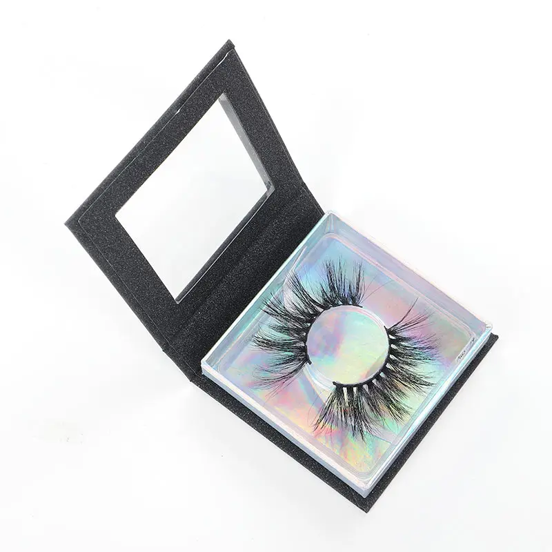 

fluffy thick 5d 3d 25mm false lashes wholesale vendor customized eyelash packaging box with logo handmade 30mm mink eyelash