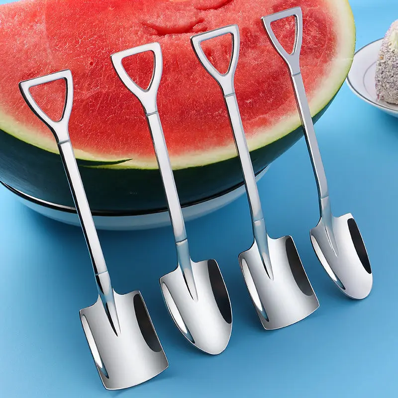 

Iron Catalpa Spoon Thickened Stainless Steel Creative Watermelon Artifact Iron Catalpa Spoon Dessert Ice Cream Spoon