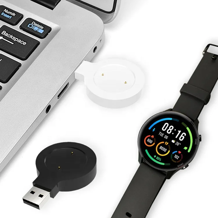 

Portable Smart Watch Charging For Xiaomi Mi Watch Color Sports MINI USB Charger Magnetic Watch Charger, Black,white