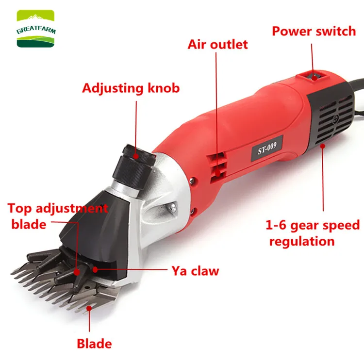 and Other Farm Livestock Pet Cattle Goats GABraden 500W Electric Sheep Shears Professional Heavy Duty Electric Shearing Clippers with 6 Speed,for Shaving Fur Wool in Sheep 