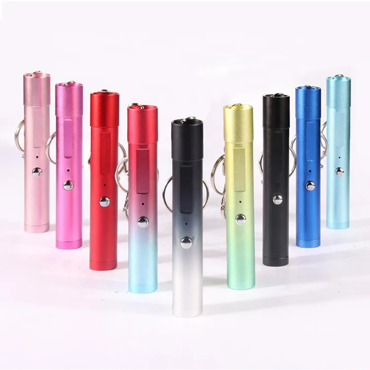 

Colorful Body Promotion Gift Keychain Pen Torch Red Lazer Pointer 1MW 5MW USB Rechargeable 532NM Green Laser Light