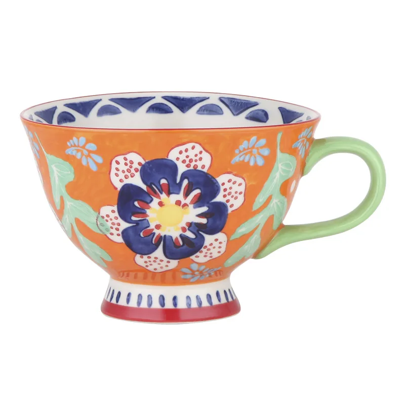 

2021 new item porcelain hand painted ceramic coffee mug cup for wholesale, As pictures
